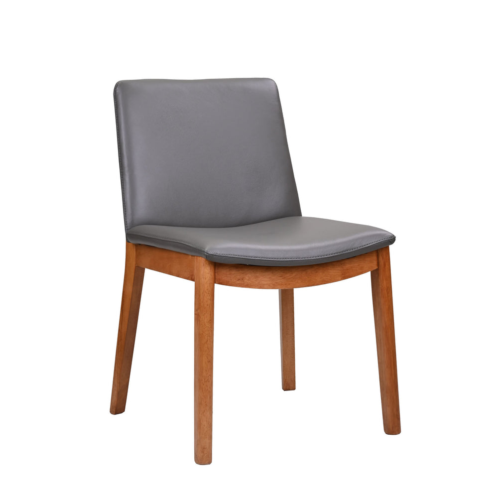 Squat Chair - Grey Leather